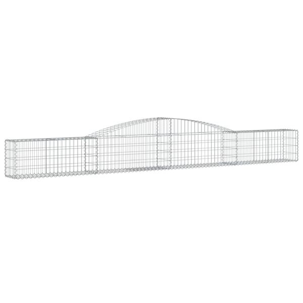 vidaXL Cestos gabi&atilde;o arqueados 20pcs 400x30x40/60 cm ferro galvanizado