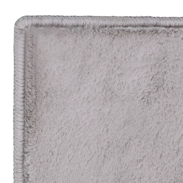 vidaXL Tapete em pele de coelho artificial 200x300 cm cinzento