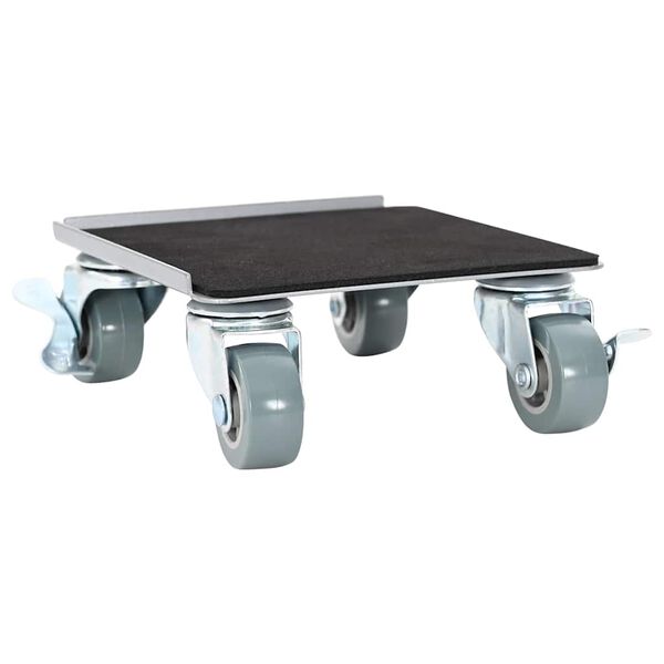 vidaXL Rod&iacute;zios para m&oacute;veis 4 pe&ccedil;as com elevador 13,5x13,5x6 cm A&ccedil;o 1300 kg