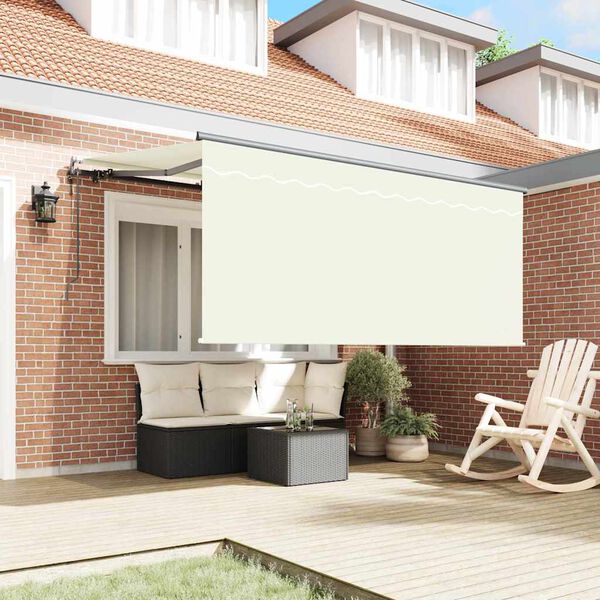 vidaXL Toldo Retr&aacute;til Creme 300 x 200 cm tecido