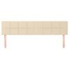 vidaXL Cabeceiras creme 160x5x78/88 cm tecido