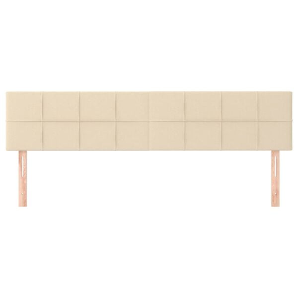 vidaXL Cabeceiras creme 160x5x78/88 cm tecido