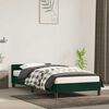 vidaXL Estrutura de cama sem colch&atilde;o 90x200 cm veludo verde-escuro