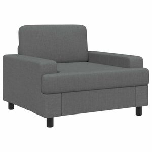 vidaXL poltrona Cinzento-Escuro Tecido