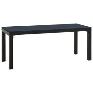 vidaXL Banco de jardim 110 cm a&ccedil;o e WPC preto