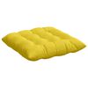 vidaXL Almofadas de Assento 2 pcs Amarelo Claro 40 x 40 x 6 cm tecido