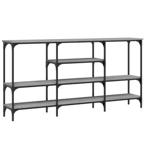 vidaXL Mesa consola 160x29x80 cm derivados de madeira cinzento sonoma