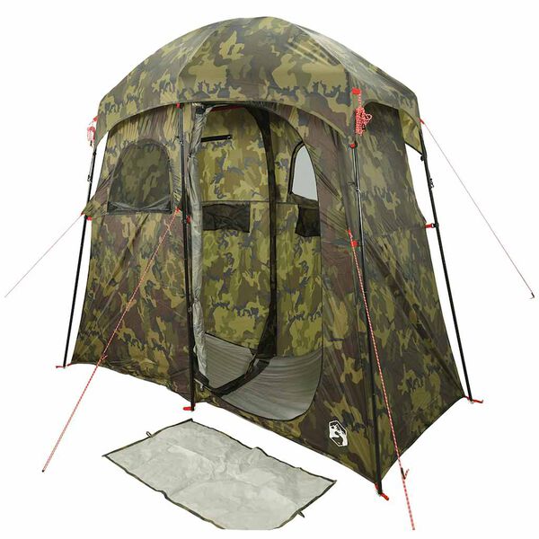vidaXL Tenda para duche para 2 pessoas impermeável camuflagem