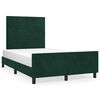 vidaXL Estrutura de cama com colch&atilde;o verde escuro 120x190 cm Veludo