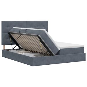 vidaXL Cama com Armazenamento Cinzento-Escuro 180 x 200 cm Veludo