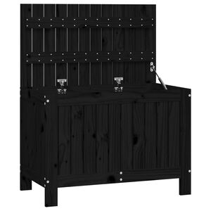 vidaXL Caixa de arruma&ccedil;&atilde;o jardim 76x42,5x54 cm pinho maci&ccedil;o preto