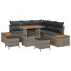 vidaXL Conjunto de Sof&aacute; de Jardim com almofada 8 pcs Cinzeto