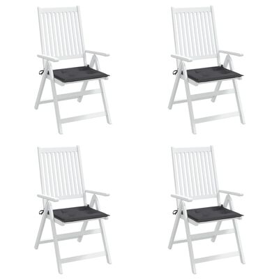 vidaXL Almofadões p/ cadeiras jardim 4pcs 40x40x3 cm oxford antracite