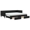 vidaXL Sof&aacute;-cama com gavet&atilde;o e gavetas 80x200 cm tecido preto