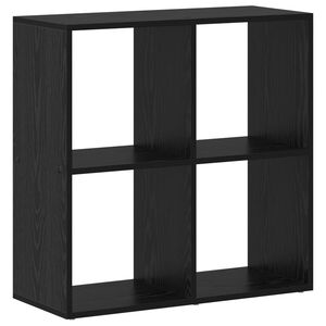 vidaXL Gabinete de Livros 4 n&iacute;veis 69,5 x 29 x 69,5 cm Carvalho Preto