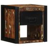 vidaXL Mesa de cabeceira multicor 40x35x40cm madeira maci&ccedil;a recuperada