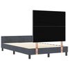 vidaXL Cama Box com cabeceira Cinzento escuro 120 x 200 cm Veludo