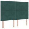 vidaXL Cama Box com cabeceira Verde Escuro 140 x 190 cm Veludo