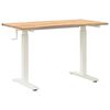 vidaXL Mesa Branco e Natural 120 x 60 cm Madeira de Carvalho S&oacute;lido