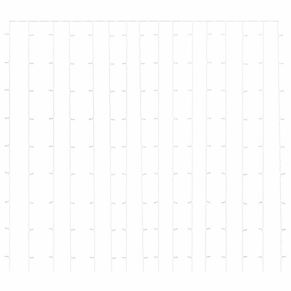 vidaXL Cortina ilumina&ccedil;&atilde;o 300 luzes LED 3x3 m 8 fun&ccedil;&otilde;es colorido