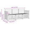 vidaXL Conjuntos de sof&aacute;s 3 pcs Natural Madeira S&oacute;lida de Ac&aacute;cia