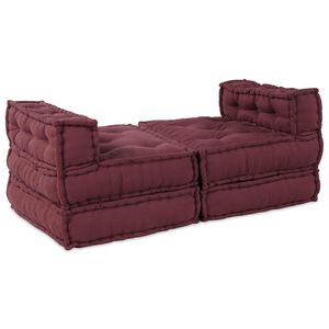 vidaXL Unidade de Sof&aacute; Modular Tecido Maroons 210 x 140 x 56 cm