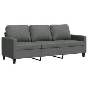 vidaXL Sof&aacute; de 3 lugares 180 cm tecido cinza-escuro