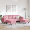 vidaXL Sof&aacute; de Sala de Estar 3 pcs Rosa