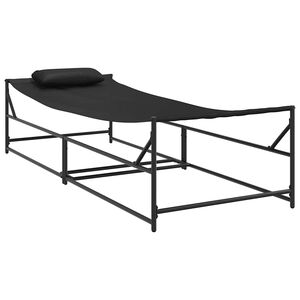 vidaXL Chaise de Jardim 2 unid. Preto A&ccedil;o revestido a p&oacute;