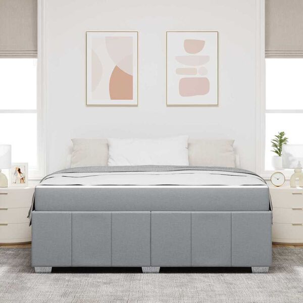 vidaXL Estrutura da Cama Cinzento-claro 180 x 200 cm tecido