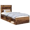 vidaXL Estrutura da Cama com cabeceira Madeira antiga 75 x 190 cm