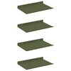 vidaXL Prateleira Flutuante 4 unid. Verde Oliva 30 x 18 x 2,5 cm A&ccedil;o