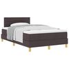 vidaXL Cama Box com colch&atilde;o Marrom Escuro 120 x 200 cm tecido