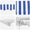 vidaXL Toldo Retr&aacute;til Manual Azul e Branco 3 x 2,5 m