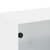 vidaXL Armário de parede c/ portas de vidro 68,5x37x35 cm branco