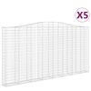 vidaXL Cestos gabi&atilde;o arqueados 5pcs 400x30x200/220cm ferro galvanizado