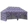 vidaXL Gazebo Pop-up com 4 Lateral 3 x 6 m Camuflagem Azul