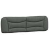 vidaXL Almofad&atilde;o de cabeceira Hvar 183 cm tecido cinzento-escuro