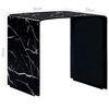 vidaXL Mesa de centro 50x50x45 cm m&aacute;rmore preto vidro temperado