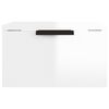 vidaXL Mesas de cabeceira parede 34x30x20 cm branco brilhante