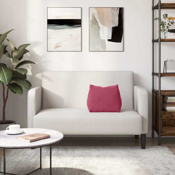 vidaXL Travesseiro para Costas Vinho Vermelho 45 x 20 x 35 cm