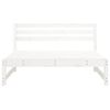 vidaXL Sofás de centro para jardim 2 pcs 120x80 cm pinho maciço branco