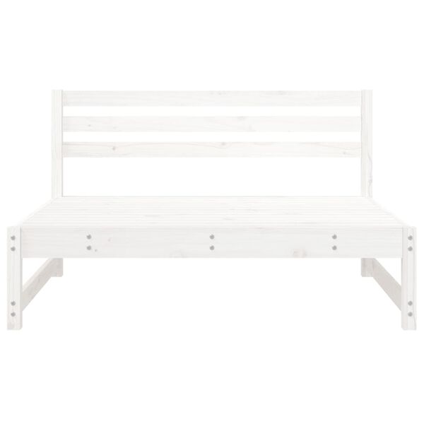 vidaXL Sofás de centro para jardim 2 pcs 120x80 cm pinho maciço branco