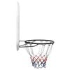vidaXL Tabela de basquetebol 109x71x3 cm polietileno branco
