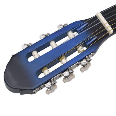 vidaXL Guitarra clássica para iniciantes 4/4 39" madeira de tilia azul