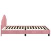 vidaXL Estrutura de Cama Infantil com Cabeceira Rosa 90 x 190 cm