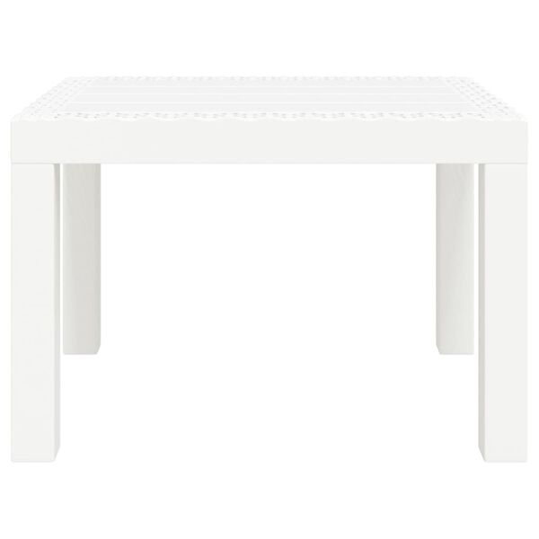 vidaXL Mesa de jardim 59x47x40 cm PP branco