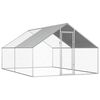 vidaXL Galinheiro exterior em a&ccedil;o galvanizado 2,75x4x1,92 m
