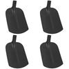 vidaXL Cabe&ccedil;a de P&aacute; 4 pcs Preto 34,5 x 24 cm A&ccedil;o revestido a p&oacute;