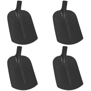 vidaXL Cabe&ccedil;a de P&aacute; 4 pcs Preto 34,5 x 24 cm A&ccedil;o revestido a p&oacute;